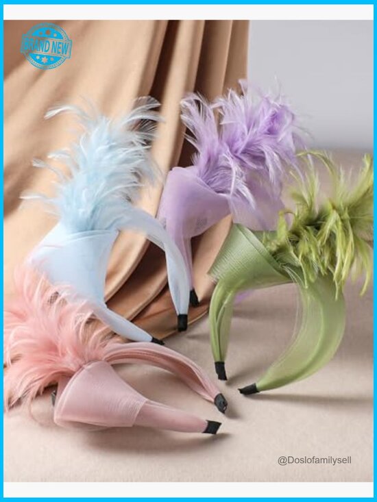 Elegant Mesh Fascinator Headband Feathered Derby Tea Party Hat Clip On main image 4